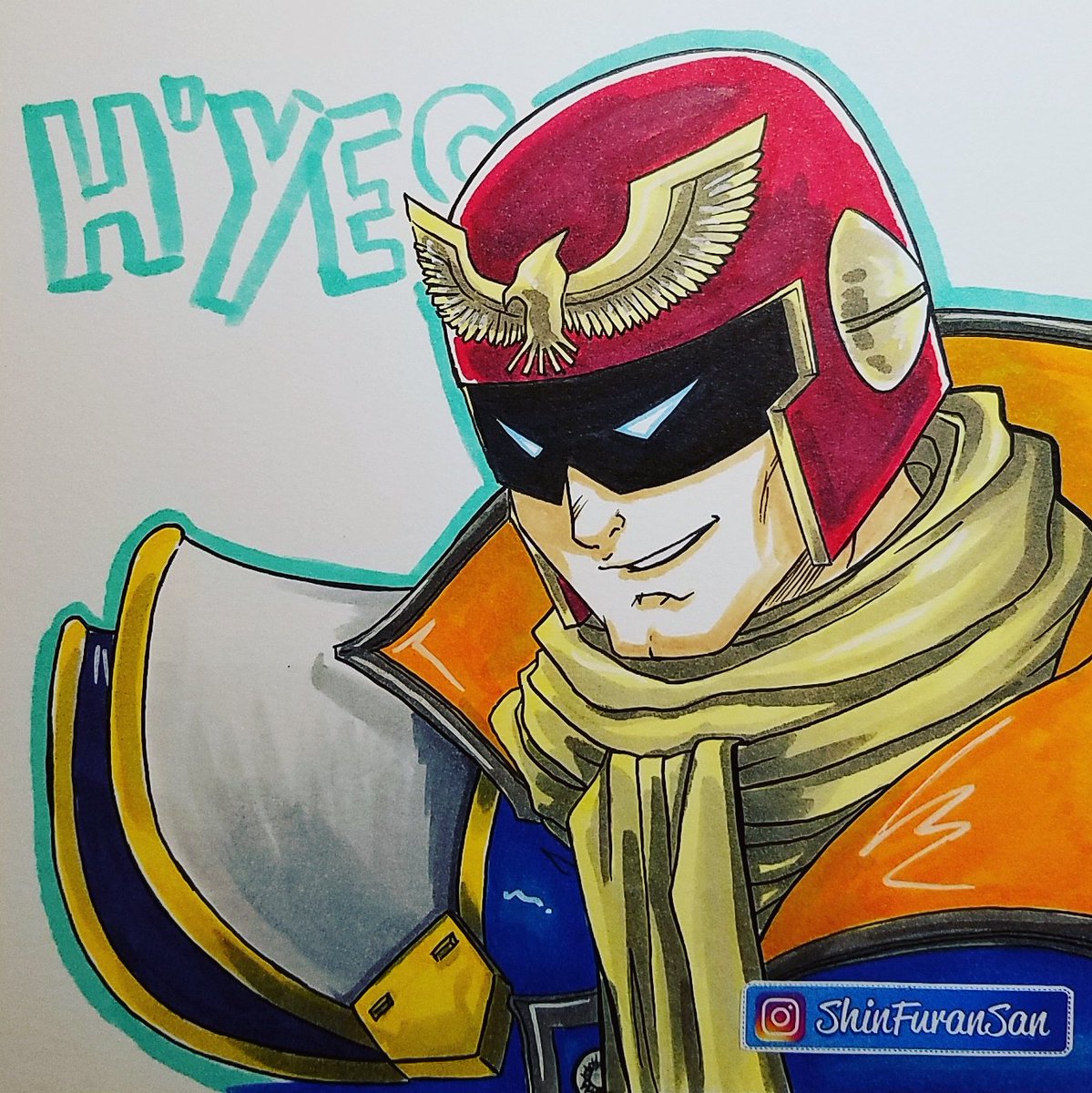 ShinFuranSan's tweet photo. InkTober: 10/24/2017 

"H'YES!"

♤♡◇♧
#inktober #inktober2017 #day24 #Captainfalcon #nintendo #ssbm4 #copicloves #shinfuransan https://t.co/UGnG38VAU7