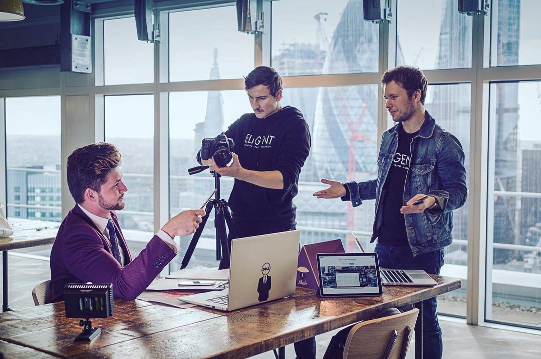 eligentsystem's tweet photo. Filming interview with @DennisGLucan where he tells about his business and explains why his company using Eligent task manager #eligent https://t.co/0ddPblCNIk