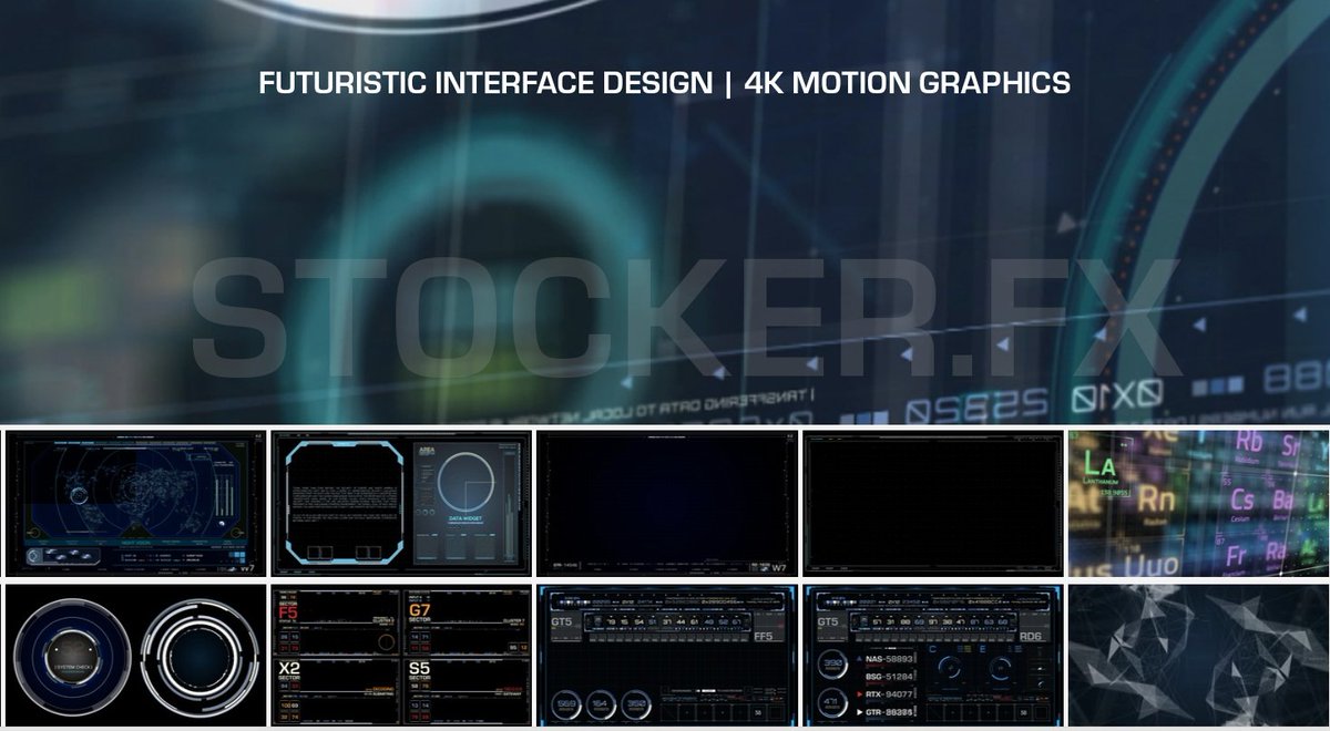 StockerVFX's tweet image. Futuristic Conceptual Interface Design | HUD Motion Backgrounds | 4K 
pond5.com/collections/19…