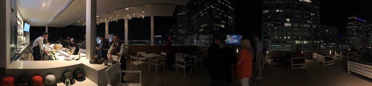Hoggbirds's tweet photo. Rooftop Astros watch party with @BunBTrillOG don’t thing we could have had a better opening night! Cocktails + small plates. https://t.co/Z4WzOzOknd