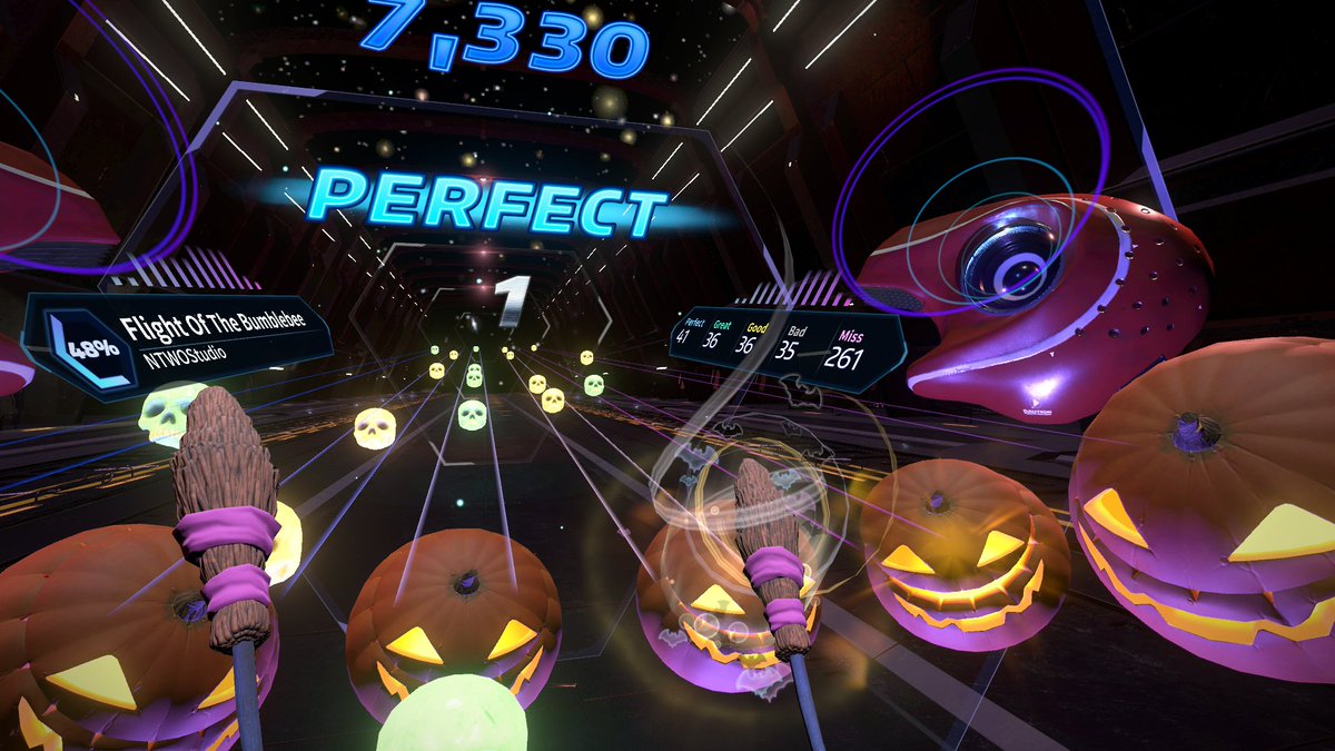 NTWObiz's tweet photo. Halloween is coming! Play drums with this Halloween-themed gear in VR! https://t.co/BGIlm5XUqY https://t.co/O3fHNlLimy