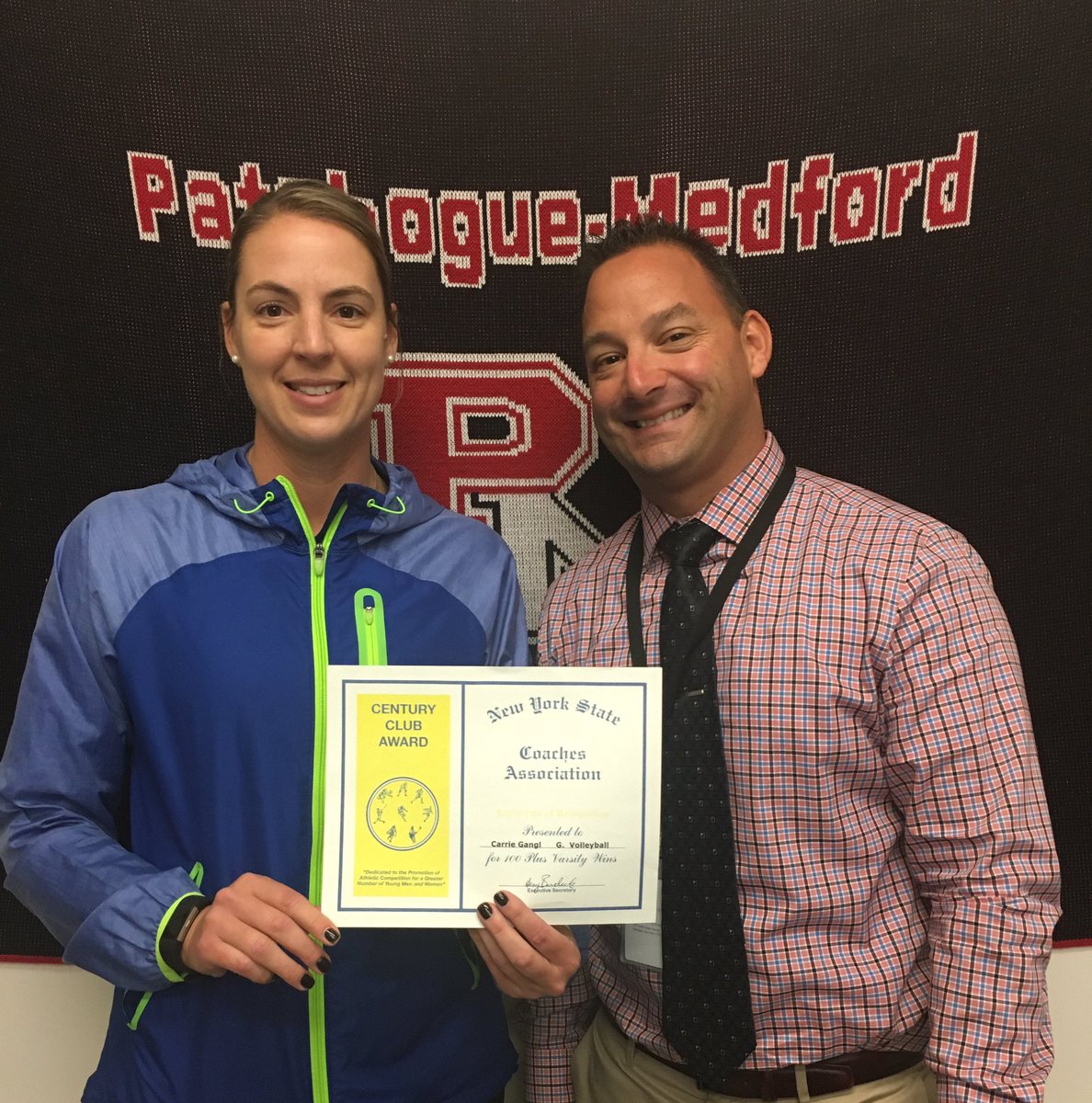 100th Victory Certificate from NYS Coaches Association! Congrats Coach Gangl! @PatMedSchools @PatMedHS @PMSchoolsSupe <a href="/PMRaiderVB/">PMRaiderVB</a>