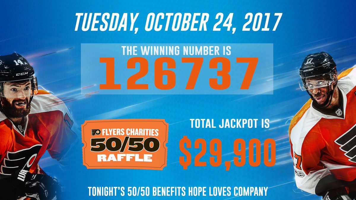 flyers 50/50 tonight