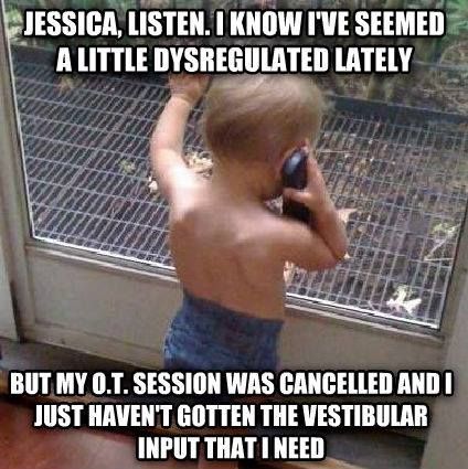 Kid_Sense's tweet photo. A little bit of Occupational Therapy humour to celebrate OT week! https://t.co/Je6iDbsvUc