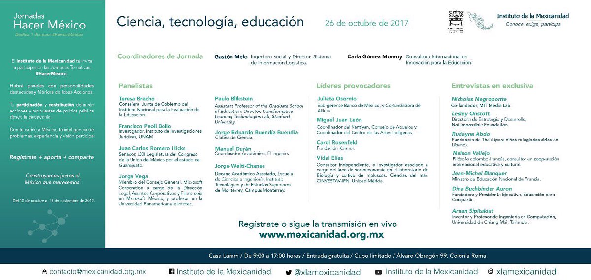 VCDUGAL's tweet photo. @fablearnmx ojalá nos puedan ayudar a RT a este evento y que más mexicanos participen con propuestas jueves 26 oct @xlamexicanidad https://t.co/ievBtQ3uuT