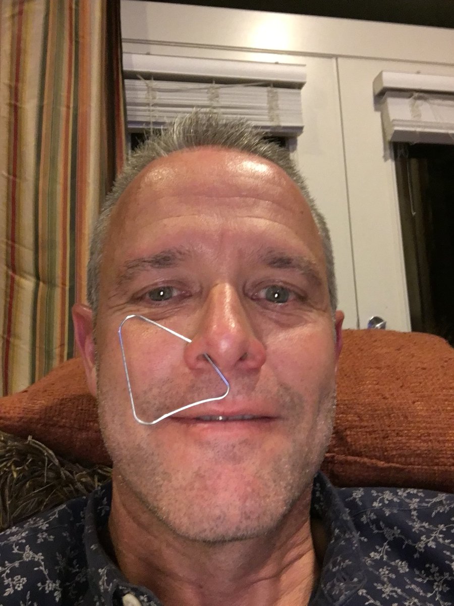 lem0nluver's tweet photo. Ava sent a pic of her with a fake nose ring and my dad sent one back https://t.co/U8U7TJL3j9