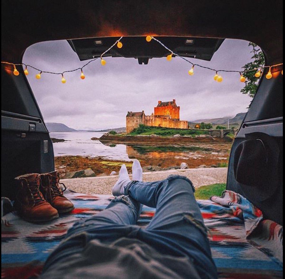 1EileanDonan's tweet photo. Because sometimes, you just have to lie back and drink it all in..........

#Scotland #ScotSpirit https://t.co/k2MTrvkiLI