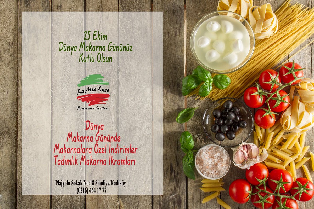 Dünya Makarna Gününüz kutlu olsun.
#LaMiaLuce #makarnagünü #makarna #macaroni #foods #eat