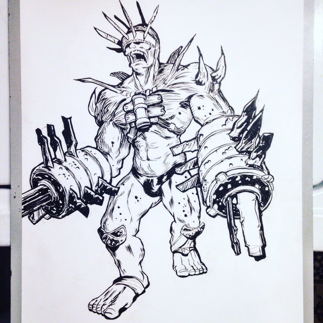 Rob James On Twitter Day 20 King Fleshpound Of Killingfloor2 You Re The Best Tripwireint Inktober Inktober2017