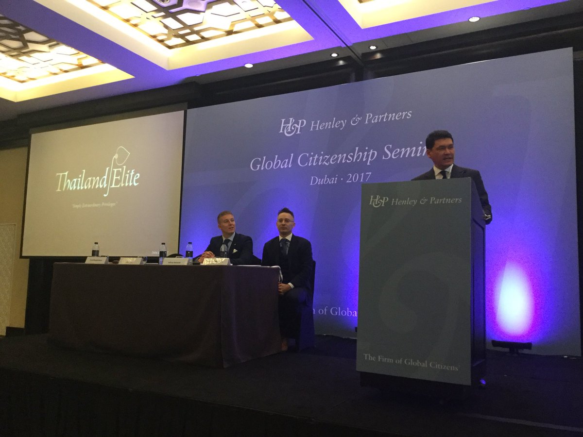HenleyPartners's tweet photo. We’re excited to host Pruet Boobphakam, President of #ThailandElite presenting the country’s exclusive #residenceprogram #GCSDubai https://t.co/TtX1KY9pNQ