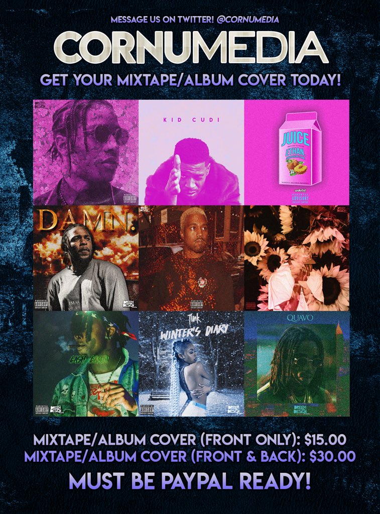 cornumedia's tweet photo. @ajpiper10 Hit us up if you’re in need of a song and/or album cover! https://t.co/7aEDL6C6QN