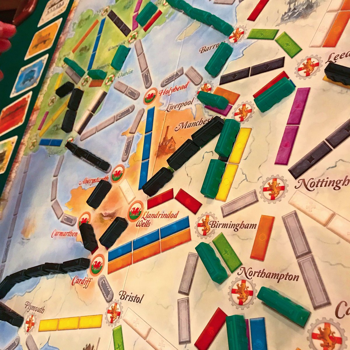 DrMeeple's tweet photo. Evening game time with the wife. Ticket to Ride UK #analogfun https://t.co/21DbhSo7oK