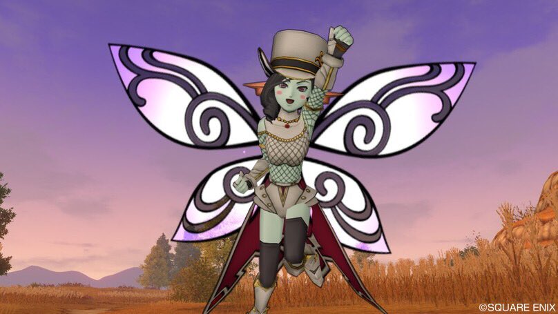 Nico ᴗ シルフ羽貰えたよー 可愛いなー W カラーリングはフレさん参考にさせてもらいました ๑ ๑ ドラクエ10 ドレア シルフウィング ドラクエ10フレンド募集