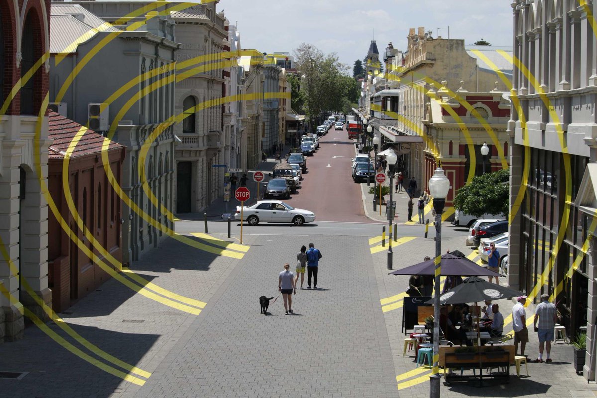 Optical illusion transforms street into artist's arena ab.co/2yMG1gT