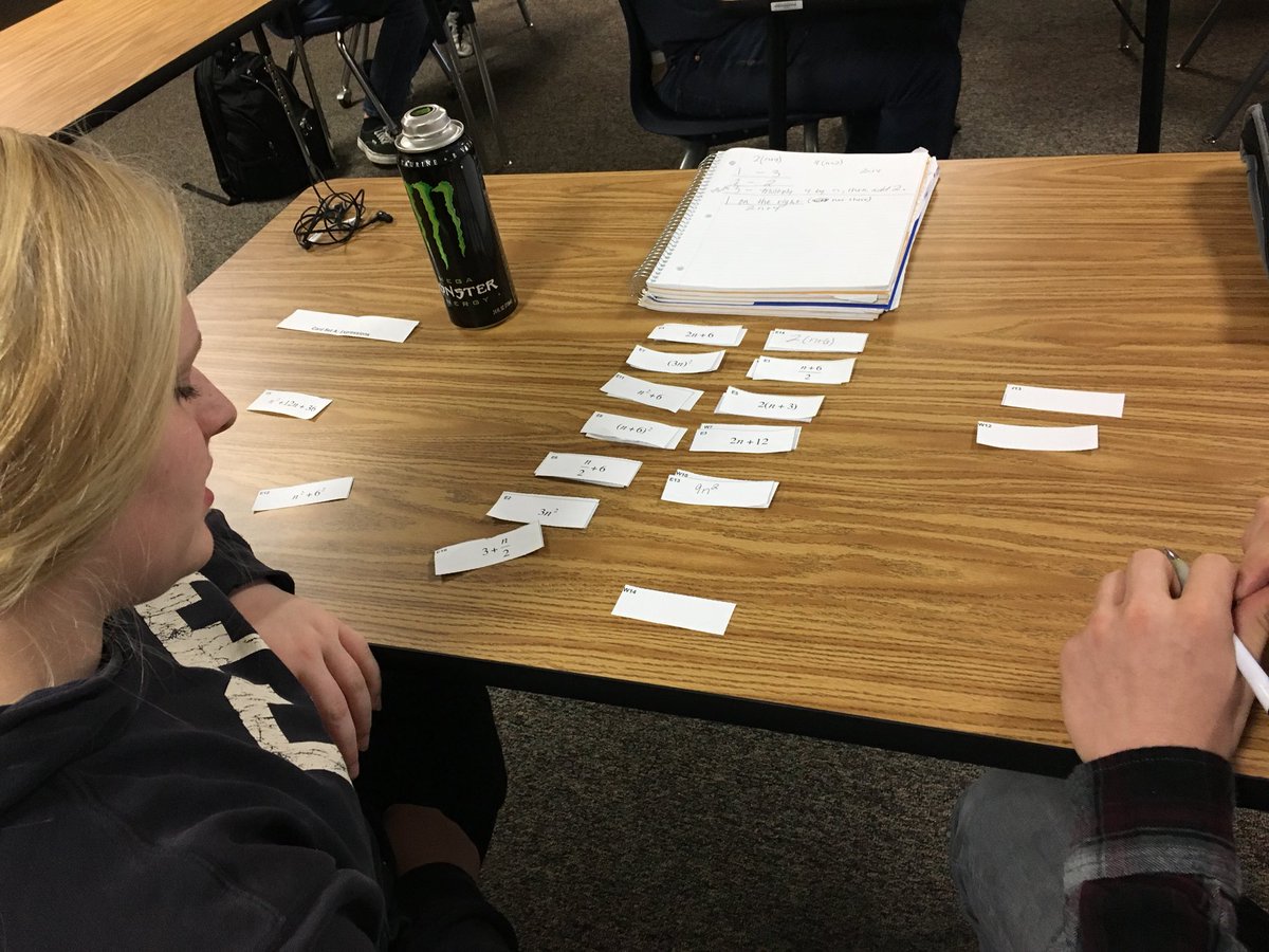 Shmoehle's tweet photo. CCR math Ss engaging in a productive attainable struggle Interpreting Algebraic Expressions #FAL #mathshell #collaboration #LakerNation https://t.co/9hD3bLshKR