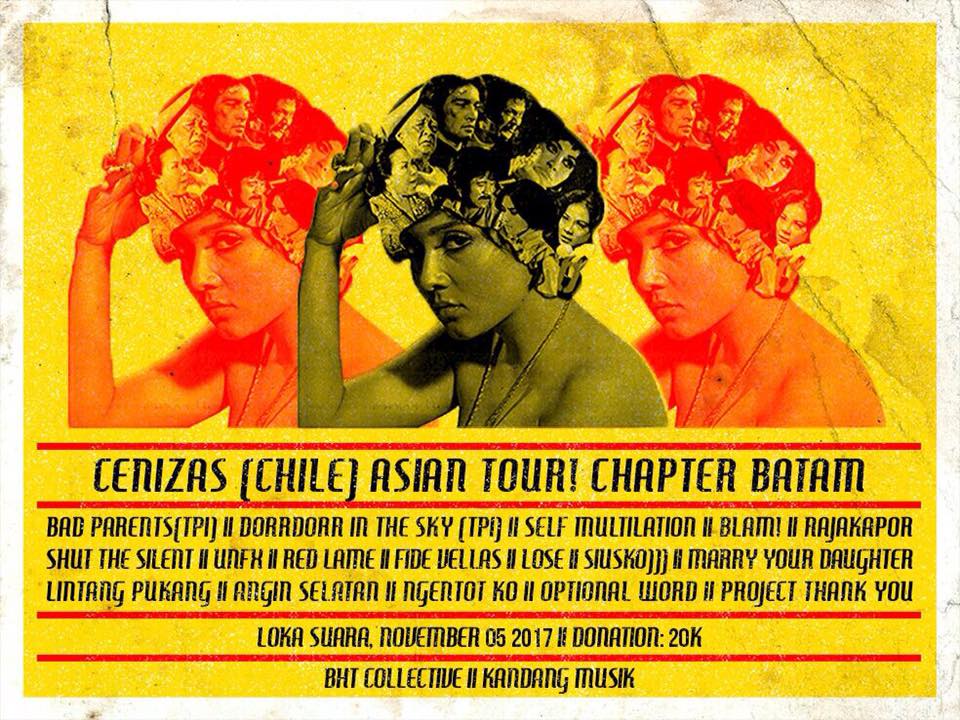 We will play at Cenizas (band from Chile) Asian Tour Chapter Batam. Sunday, November 5th 2017 at Loka Suara. Be there guys! #gigs #fest