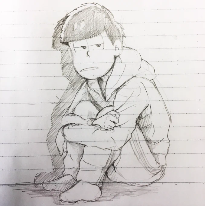 授業中に描いてた松野一松 