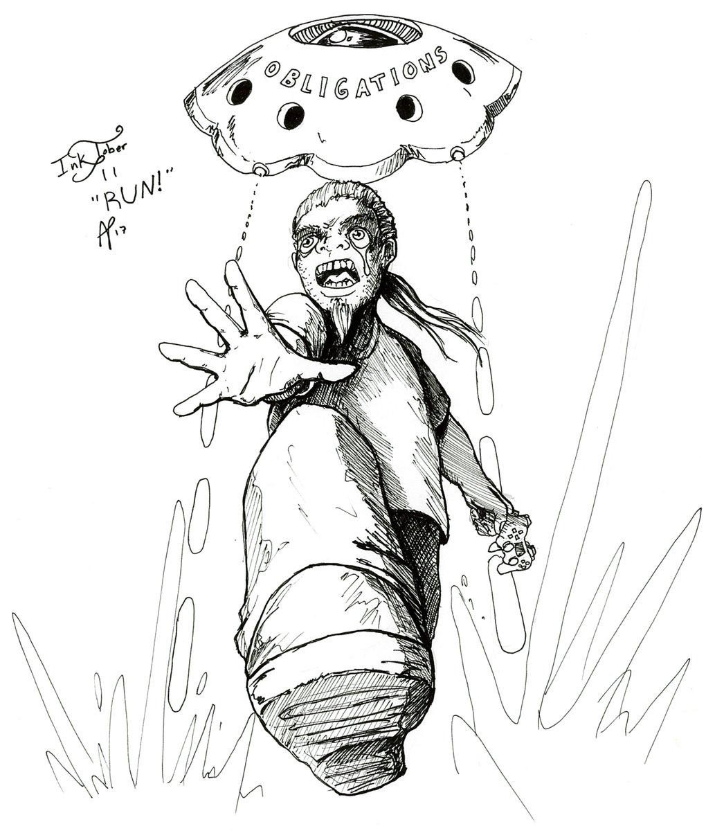 anomalousinsect's tweet photo. Second backlog post for #inktober #inktober2017 . The second one is actually a bit of a self-portrait.
...
It is what it is. ¯\_(ツ)_/¯ https://t.co/W81HVZFcEx