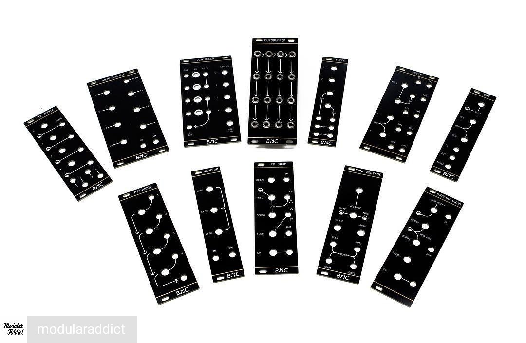oscillosaurus's tweet photo. How to: Not be the Panel Guy, while being the Panel Guy. Barton panels now @modularaddict ... #eurorack #modularsynth #sdiy #synthdiy https://t.co/xZGLL77e75