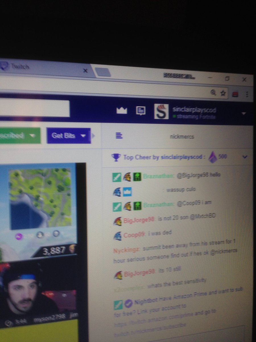 SinTheSkyWalker's tweet photo. @NICKMERCS TOP CHEERER RIGHT NOW FUCK YOU MEAN BOII LEGGOOO #GG2DA๐๐๐๐ https://t.co/qhPEJyoP93