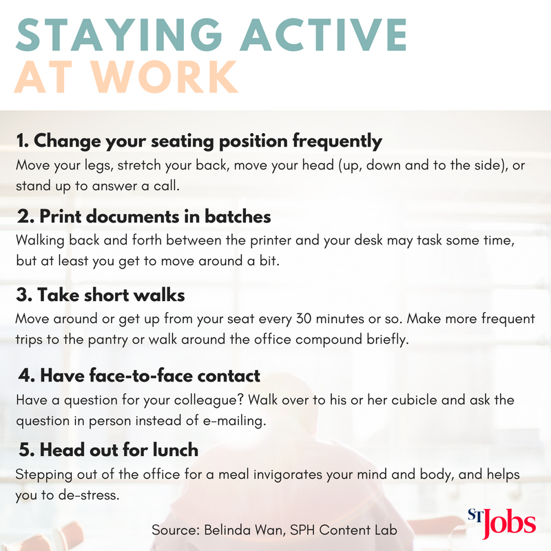 5 easy tips to beat the fatigue at work! Share it with your friends &amp; colleagues :)