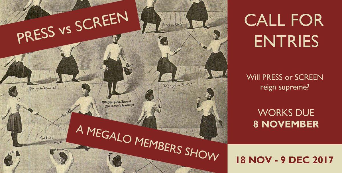 MegaloPrint's tweet photo. It's that time again! - PRESS vs SCREEN - Which studio will reign supreme?
-
#callforentries #loveprint #CBRarts #pressvsscreen #membershow https://t.co/bCqmCK23sV