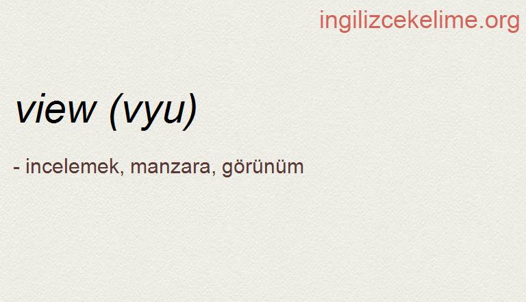 ingilizceyasam's tweet photo. #view #vyu #ingilizce #ingilizcekelimeler #english #language #kelimeezberleme https://t.co/ttarHi5UcP