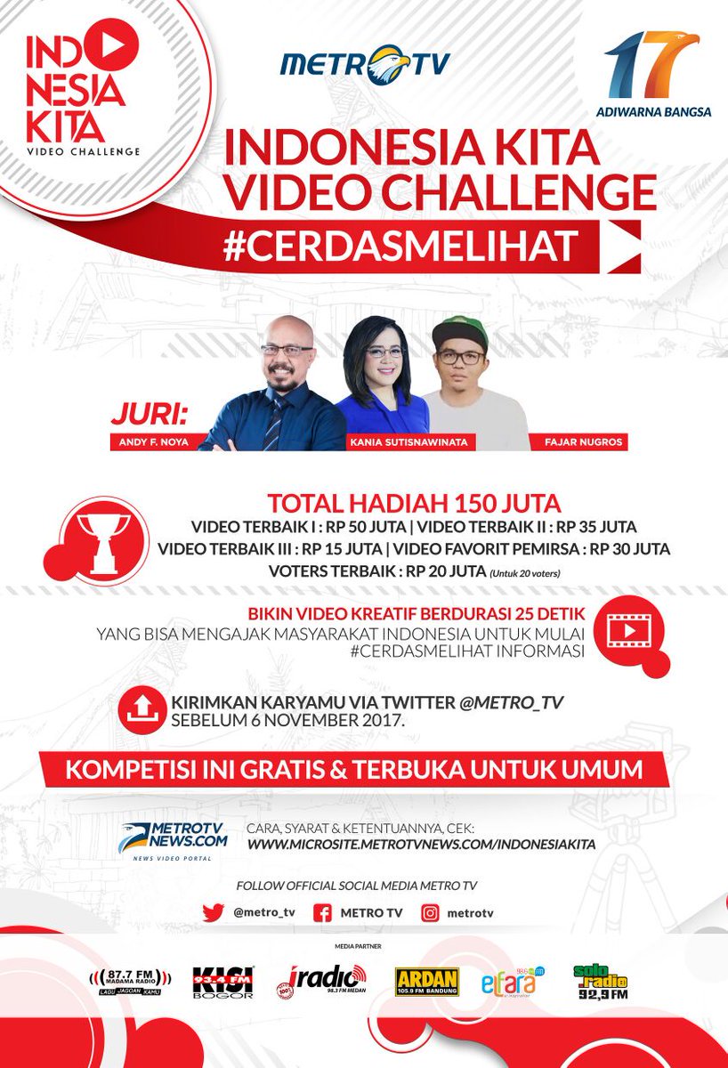 Seperti apa video #CerdasMelihat versi Anda? Upload segera video kreatifmu. Menangkan hadiah ratusan juta rupiah! bit.ly/2y3B5p1