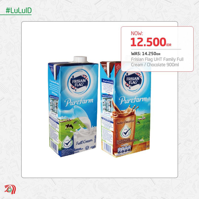 LuLuHyperID's tweet photo. Dapatkan susu Frisian Flag 900ml dengan harga spesial hanya di #LuLuHyperID Cakung dan QBIG BSD! #HappyAtLuLu https://t.co/ONCpk0qEIx