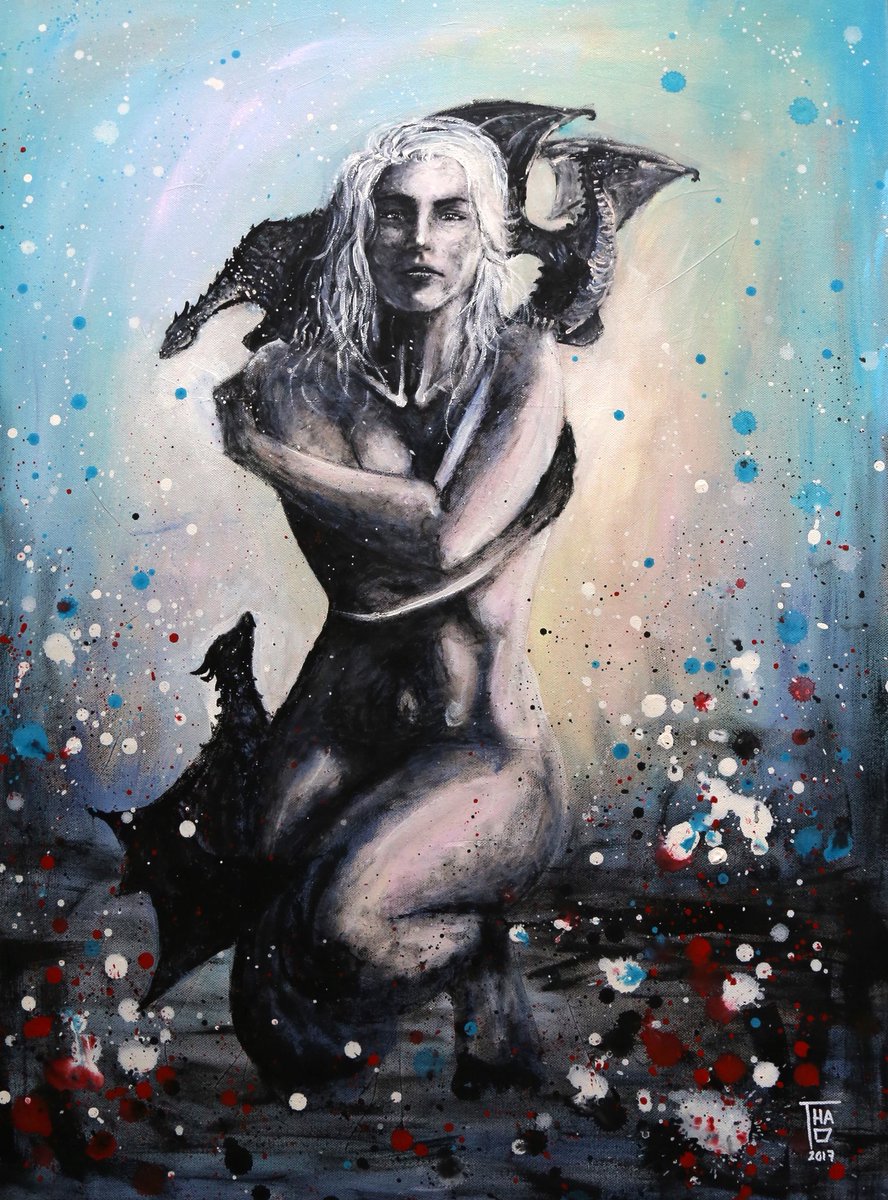 virtuallyt's tweet image. Mother of Dragons, 1st Age - oct. 2017
Acrylic by #THAO - 30x40
#GameofThrones #Daenerys