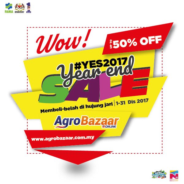#akandatang #agrobazaaronline #yes2017 Year End Sale 2017 #wow #50peratus #sale #onlinesale #tn50 #Negaraku