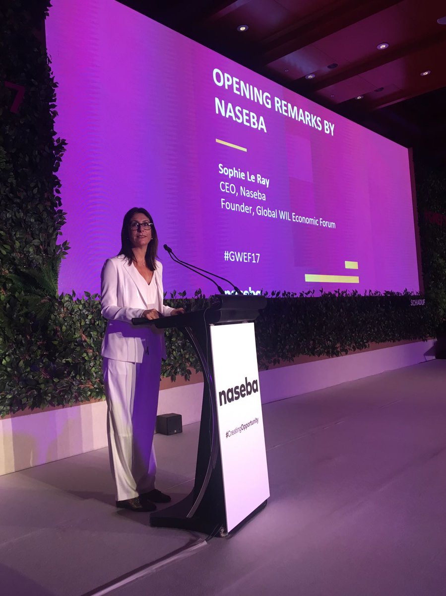 EntMagazineME's tweet photo. We're glad to be a part of @naseba's @WIL_Forum again this year--CEO @sophieleray has just kicked off the event! #GWEF17 #women #MENA https://t.co/XpcP6MV5uN