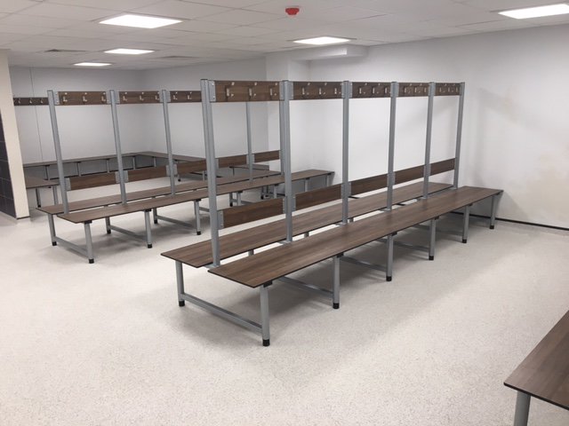 Not just washrooms, TBS supply bench seating, ideal for leisure centres and schools. Island and wall are available and comes pre assembled