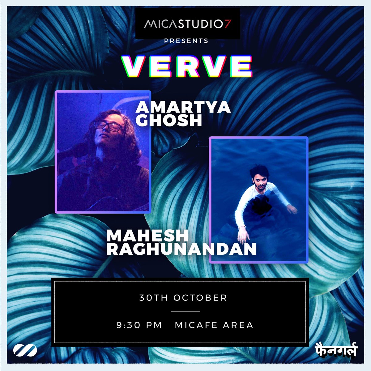 Studio7Mica's tweet photo. #Studio7 &amp; #Fangirl are excited to put to the fore the first of its kind #Studio7VERVE with @AmartyaOfficial &amp; @MaheshOnMusic this 30th Oct! https://t.co/IpAN5MLeCY