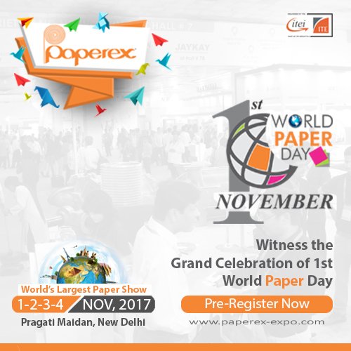 worldpaperdayin's tweet photo. Witness the grand celebration of 1st World Paper Day on 1st November @ #Paperex | Pragati Maidan | New Delhi https://t.co/e2K20EOfa2