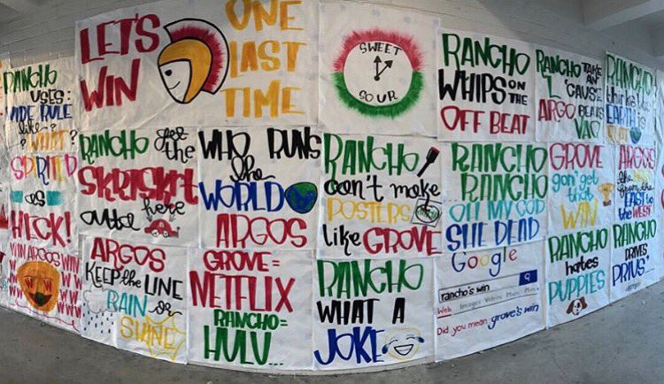 danielagrrcia's tweet photo. lots of love to my asb buddies who worked so hard to make our last rancho wall ❤️❤️ hate that some people don't appreciate 😕 SRSLY LOOK AT WHAT A GREAT JOB THEY DID!! https://t.co/wvTtQGC16b