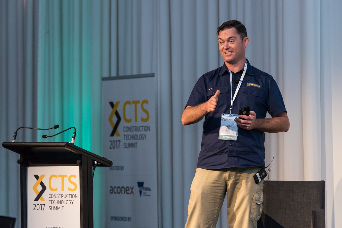 MrTradiePad's tweet photo. Presented at #CTS2017 today! Thanks @Aconex @VicGovAu for the chance to show how @tradiepad helps the construction industry adopt technology https://t.co/tJ26gmosg1