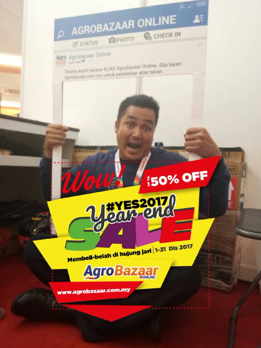 agrobazaar_msia's tweet photo. Wow #akandatang #yes2017 #agrobazaaronline Pastikan anda membeli produk secara online. 1-31 Disember 2017. @mustahapa @DMansor58 https://t.co/so3CZkOfqx