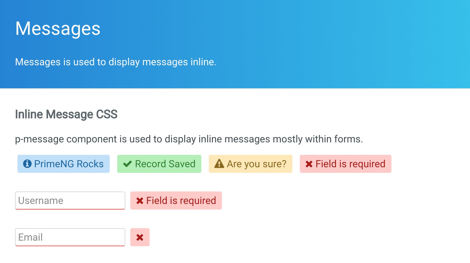 PrimeNG on Twitter: "New p-message component will be handy to display inline messages within forms. #4.3.0 https://t.co/py3REK6hEA" / Twitter PrimeNG on Twitter: "New p-message component will be handy to display inline messages within forms. #4.3.0 https://t.co/py3REK6hEA" / Twitter