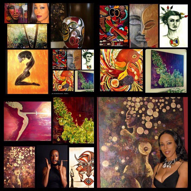 It's #InternationalArtistsDay 
Artist @CJtheFIneArtist 🎨
motto "I PAINT ME A WORLD " 
Beautifully for you and me,
colorfully" #Art ❤️Life