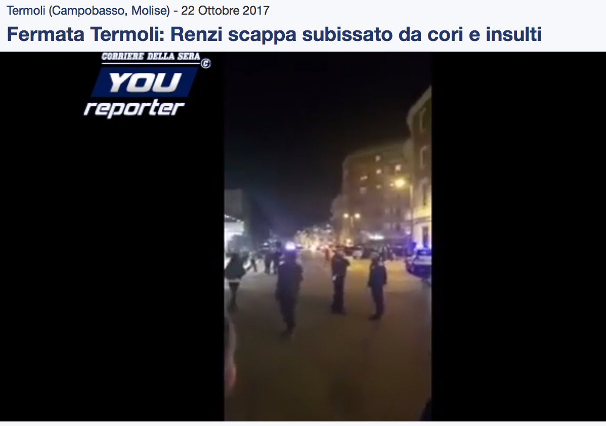 MaxLandra's tweet photo. #TRENOPD....come al solito...
#Termoli
#Renzi #SCAPPAscappa subissato da cori e insulti 
video:https://t.co/3JivRq2HNc https://t.co/lvarNYHiAK