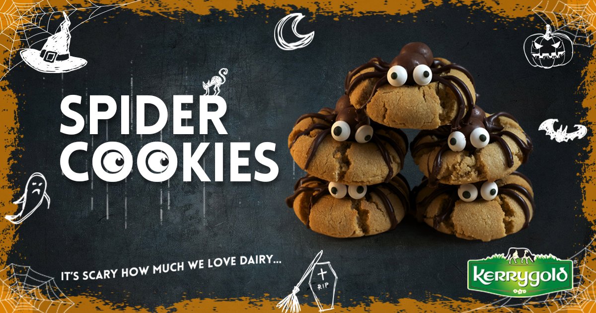 Kerrygold_SA's tweet photo. This creepy yet oh-so-cute #SpiderCookie recipe will have the little ones jumping this Halloween! Here's the recipe: https://t.co/akpSBT0M9q https://t.co/u0UBE7Qw0b