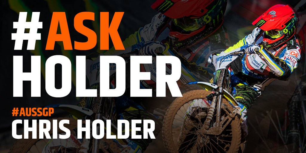 SpeedwayGP's tweet photo. LIVE Q&amp;A | Got a question for @Chris_Holder23❓Tweet it using #AskHolder. He'll answer some live on Facebook at Friday's #AusSGP 🇦🇺️ practice https://t.co/zMaTXLVb8f