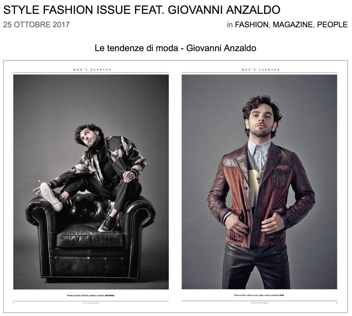 A_Calascibetta's tweet photo. FW17/18 Super #fashion con @Il_Giova #giovannianzaldo Ph @DrGotts styling #alessandrocalascibetta #stylefashionissue https://t.co/CMYhnKuwST https://t.co/hg0V65sCd1