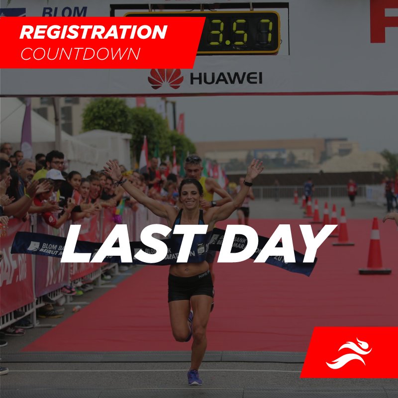 BeirutMarathon's tweet photo. HURRY UP, MAKE IT HAPPEN, REGISTER NOW!
EXPERIENCE IT TO KNOW WHAT IT FEELS!
#beirutmarathon #registration #lastday #RKD #15yearsofrunning https://t.co/2IHv4YFJkS