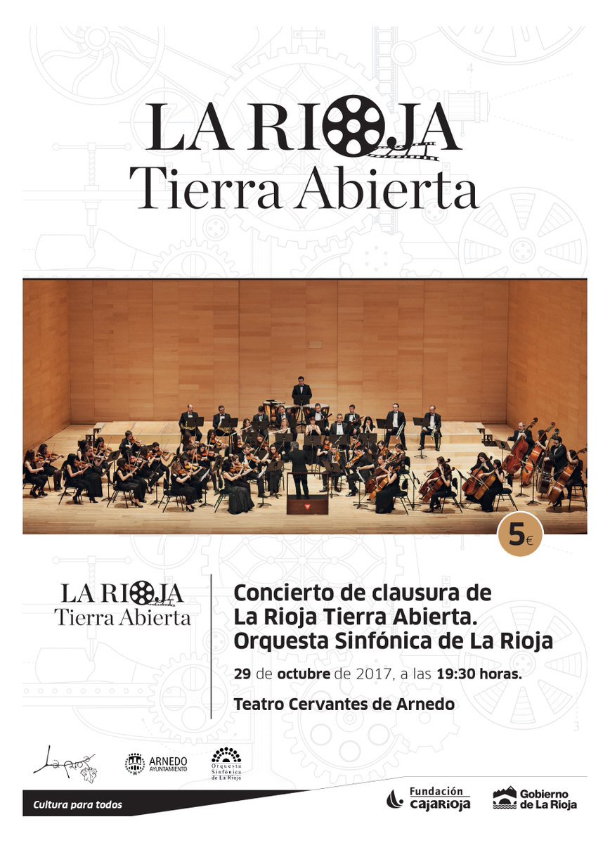 lariojaorg's tweet photo. El próximo domingo 29 enel Teatro Cervantes de #Arnedo, Concierto de clausura de @LRTArnedo a cargo de @SinfonicaR https://t.co/UEFnsOEnpn