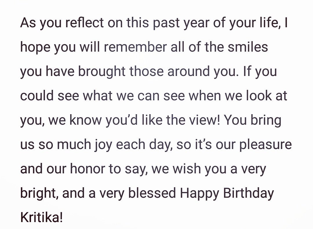 Happy Birthday    