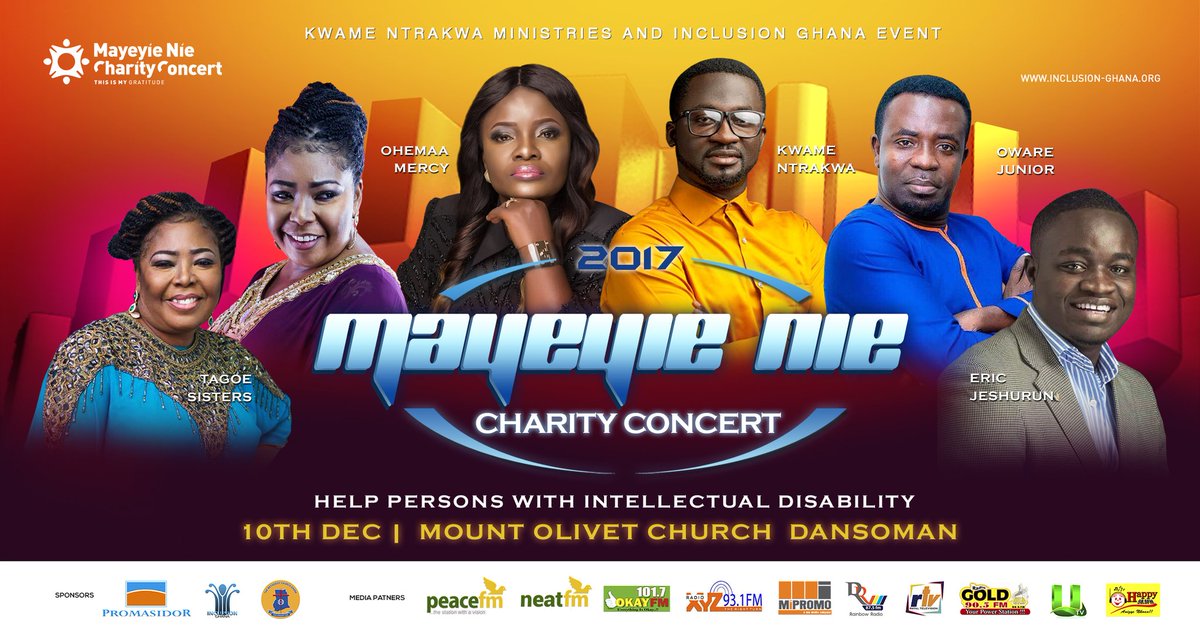 DavidRainsgh's tweet photo. #BE READY!
Its the Mayeyie Nie Charity Concert 2017 #Ohemaa Mercy#TagoeSisters#OJ# Ntrakwa#Jeshurun Okeyere. #Save the Date# 10th December https://t.co/0iWEci85gZ