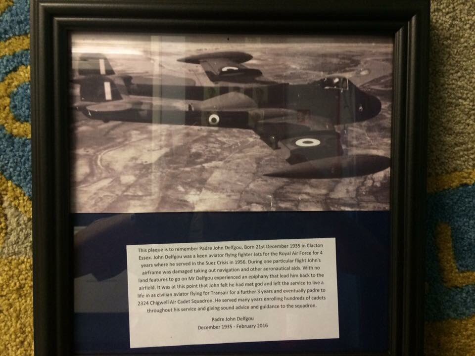 2324SquadronATC's tweet photo. We commemorated a frame to our Ex Padre John Delfgou. Having been an ex RAF fighter pilot he sadly passed in 2016. https://t.co/dmpG7Q4w8H
