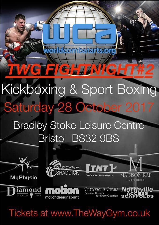 WCAevents's tweet photo. 28 Oct 17 • Bristol • Kickboxing • K1 Rules • Sport Boxing •
More details https://t.co/FajbKv7gQX https://t.co/xFPd2FK9Id